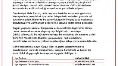 CHP Merzifon’dan Demokrasi Mesajı