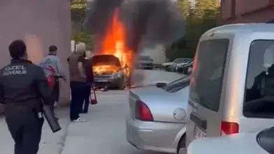 Hastane Otoparkında Yangın Paniği!