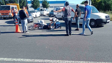 Otomobilin Çarptığı 86 Yaşındaki Bisikletli Yaralandı