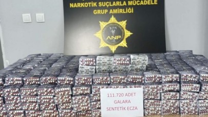 111 BİN UYUŞTURUCU HAP ELE GEÇİRİLDİ