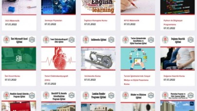 18 FARKLI ALANDA KURS DÜZENLENİYOR