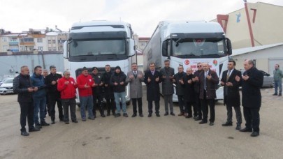 2 TIR YARDIM YOLA ÇIKTI