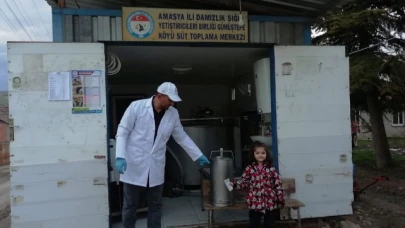 GÜMÜŞTEPE KÖYÜNDE GÜNLÜK 1500 LİTRE SÜT TOPLANIYOR