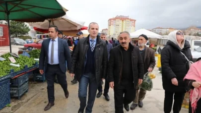 PAZAR YERİNDE İNCELEMEDE BULUNDULAR