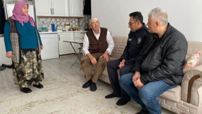 POLİSLER ŞEHİT AİLELERİ VE GAZİLERİ ZİYARET ETTİ