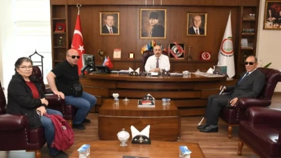 ALTINOKTA KÖRLER DERNEĞİ'NDEN ÇELİK'E ZİYARET