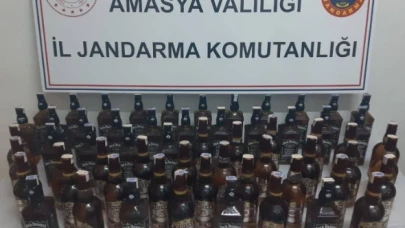 AMASYA’DA 60 ŞİŞE KAÇAK İÇKİ ELE GEÇİRİLDİ