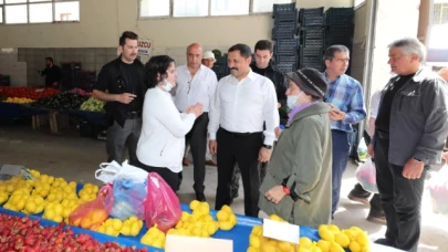 ESNAF VE VATANDAŞLARLA BİR ARA GELDİ