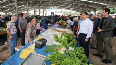 Vali Masatlı Semt Pazarını Ziyaret Etti