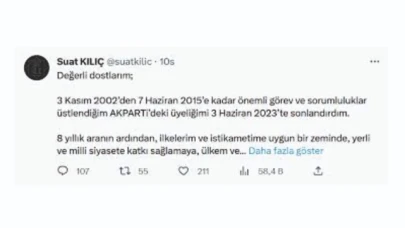 AK PARTİDEN İSTİFA  ETTİ, YENİDEN REFAH PARTİSİNE GEÇTİ
