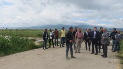 GÜLDOĞAN, YAĞIŞTAN ETKİLENEN KÖYLERİ İNCELEDİ