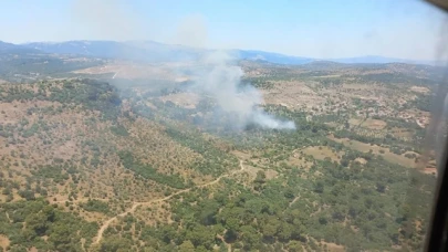 İzmir'de ormanlık alanda çıkan yangın kontrol altına alındı