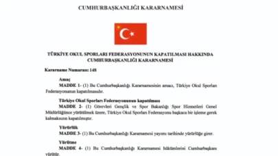 OKUL SPORLARI FEDERASYONU KAPATILMA KARARI ALINDI