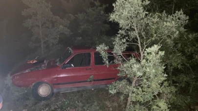 Şarampole Devrilen Otomobilde 1 Ölü, 2 Yaralı