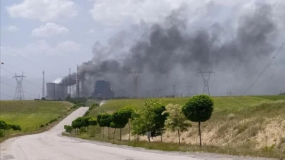 TERMİK SANTRALDE YANGIN ÇIKTI