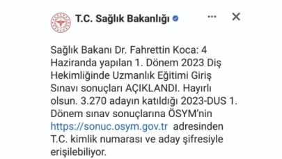 3.270 adayın katıldığı sınav sonuçları açıklandı