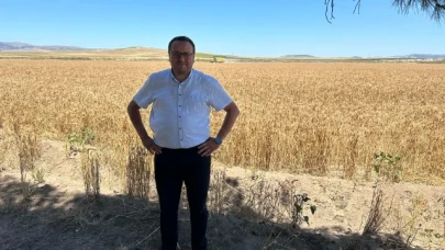 60 yıldır atıl durumda olan araziye DSİ Yedikır Barajı Sulama Birliği can verdi