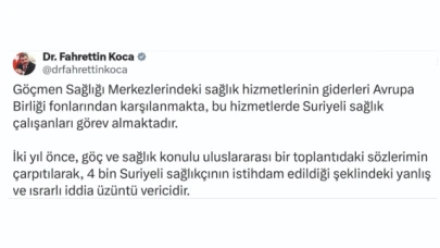 Bakan Koca'dan "4 bin Suriyeli sağlıkçı" iddiasına yanıt geldi