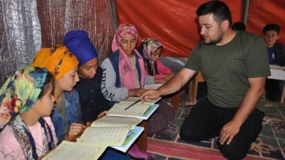 “Çadır Kur’an  kursu” kuruldu.