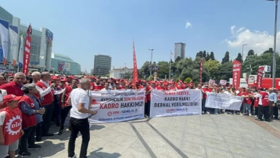 İstanbul'da GENEL-İŞ Sendikası üyelerinden iş bırakma eylemi