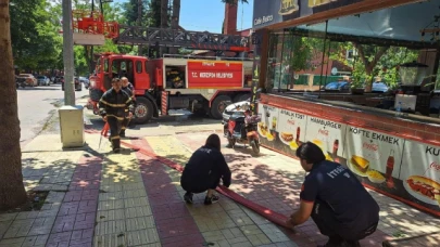 Kafede çıkan yangın söndürüldü