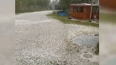Kastamonu'da sağanak ve dolu etkili oldu