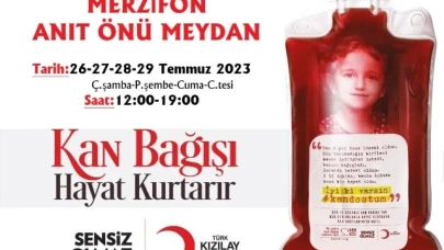 Kızılay, Anıt önünde kan bağışçılarını bekliyor