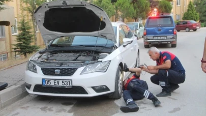 Otomobilin Motoruna Sıkışan 4 Kedi Yavrusu Kurtarıldı