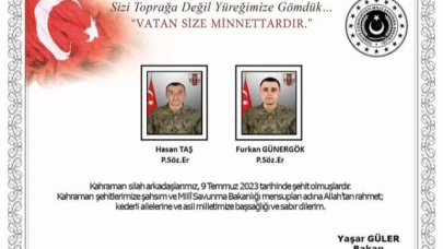 Pençe-Şimşek Harekatında iki şehit 