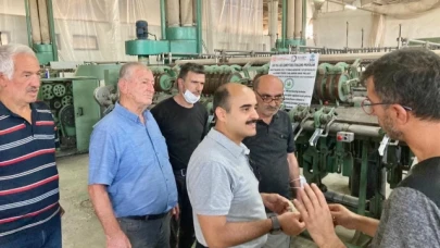 Altınöz Kendir Fabrikasında İncelemelerde Bulundu
