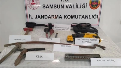 Kaçak kazı yapan 2 şüpheli gözaltına alındı