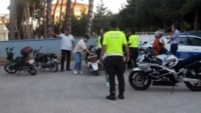 Merzifon'da abartı egzoz ve motosiklet denetiminde ceza yağdı