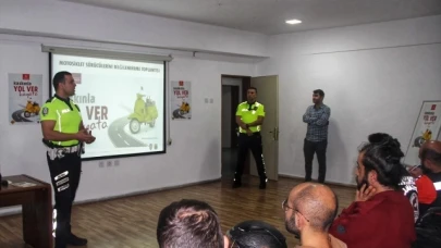 Amasya'da Motosiklet Kullanıcılarına Güvenli Kullanım Eğitimi Verildi