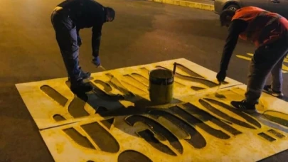 Amasya'da yaya geçidi çizgileri yenileniyor