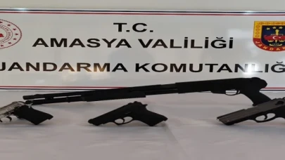 Amasya'da düğünde 4 ruhsatsız silah ele geçirildi: 4 kişi hakkında işlem başlatıldı