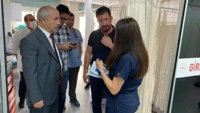 Başkan Çelik, yaralıları hastanede ziyaret etti