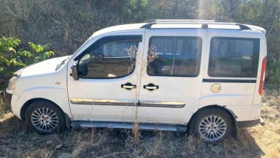 Çalınan araç ormanlık alanda terkedilmiş halde bulundu