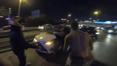 E-5 Karayolu'nda trafikte dehşet anları