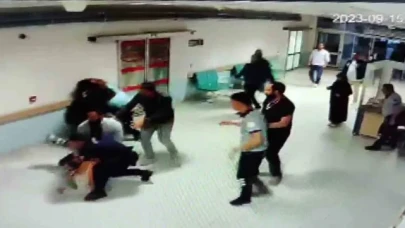 Hasta yakını polis memuru, önce güvenlik görevlilerine sonra meslektaşlarına saldırdı