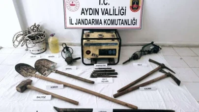 Kaçak kazı yaparken suçüstü yakalandılar