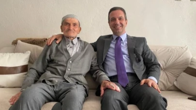 Kaymakam Gürçam, 90’lık çınarı evinde ziyaret etti