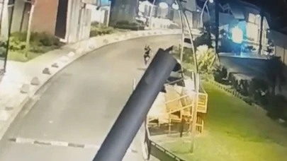 Maslak'ta esrarengiz çatışma kamerada