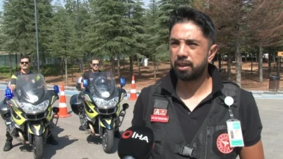 Motosiklet ambulanslar "altın dakikalar" içerisinde yaptıkları müdahale ile hayat kurtarıyor