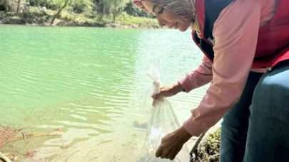 Osmaniye'de Tahta Barajı'na 20 bin pullu sazan yavrusu bırakıldı