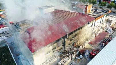 Samsun'da fabrika yangını kontrol altına alındı