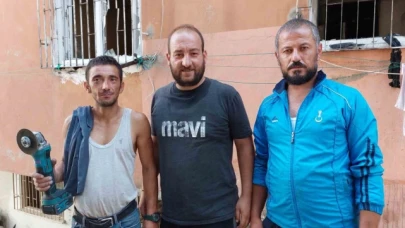 Samsun'da 3 kahraman, yangında mahsur kalan 2 çocuğu ölümden kurtardı