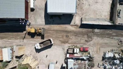 Sanayi bölgesinde sıcak asfalt çalışmalar başladı