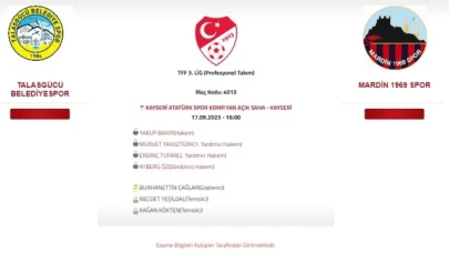 Talasgücü Belediyespor-Mardin 1969 Spor maçını Yakup Bakır yönetecek