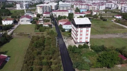 Tekkeköy'de sıcak asfalt çalışmaları sürüyor