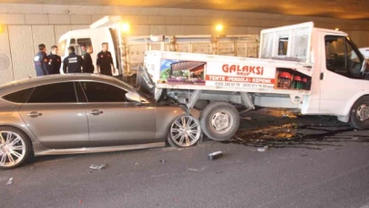 4 araç birbirine girdi: 4 yaralı